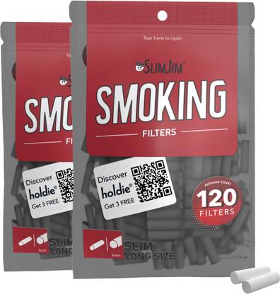 SLIMJIM Smoking Filter Slim Long (240 Filters) 2 Packs with holdie inside Smoking Cessations