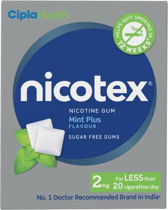 Nicotex 2mg 12 Gums Mint Plus Flavour Smoking Cessations