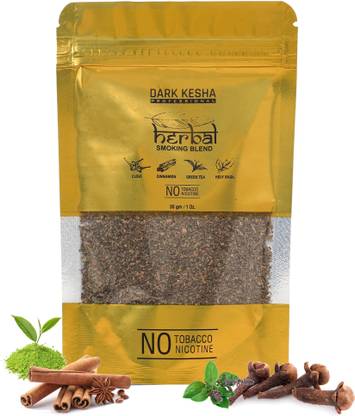 Dark kesha Organic Herbal Natural Smoking Mixture 100% Nicotine Tobacco Free - 1 Pack 30Gm Smoking Cessations