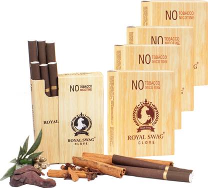 ROYAL SWAG Herbal Cigarette Smoke 50 Stick Tobacco & Nicotine Free Cigarette(Clove Flavour) Smoking Cessations