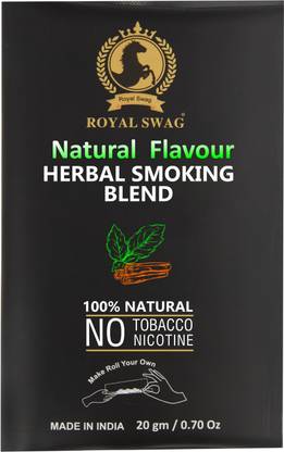ROYAL SWAG Ayurvedic Smoking Mixture 20g natural Flavor Tobacco & Nicotine Free Herbal Smoking Cessations