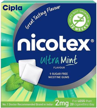 Nicotex 2mg 9 Gums Ultra Mint Flavour Smoking Cessations