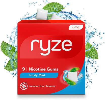 Ryze Nicotine Gum 2mg (Frosty Mint) | 9 Gums Smoking Cessations
