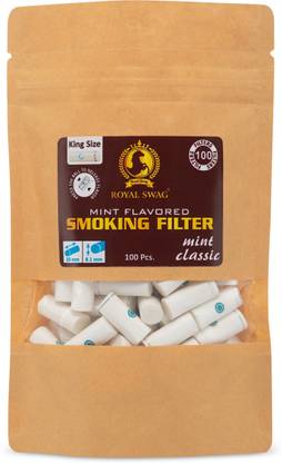 ROYAL SWAG King Size Smoking Filters Mint Flavour(20 MM*7 MM Filter) 100 Filters/Pack Smoking Cessations