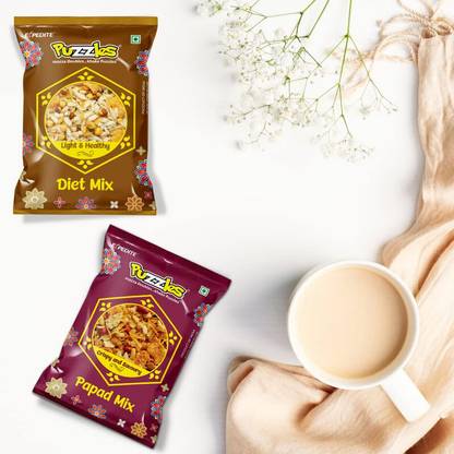 Puzzles Halka Fulka Nashta Box, Diet Mix + Papad Mix , Special Namkeen Combo