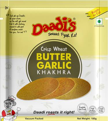 Daadi's Butter Garlic Khakhra 180g
