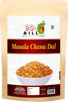 90's MILL Mahabaleshwar Chatpata Chana Dal Namkeen Chana Dal Coated With Masala-350g*1Pack