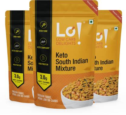 Lo! Foods Keto South Indian Mixture | Keto Snacks for Keto Diet | Sugar Free Namkeen