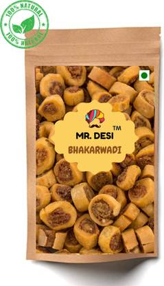 MR DESI Gujrati Mini Bhakarwadi Bakarwadi Crunchy Light and Flavourful Bhakarwadi Snacks