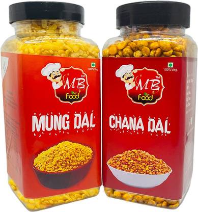 MB FOOD Fried Chana+Mung dal ? masal chana dal ?salty mung dal(200 ×2)