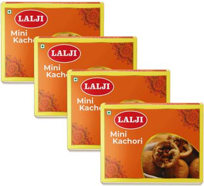 lalji Mini Kachori 1.6Kg (400Gm x 4) Bikaneri Namkeen Spicy and Crispy Healthy Snack