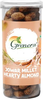 grenera Jowar Millet Almond Heartin | Roasted Sorghum Snack with Crunchy Almond Bites