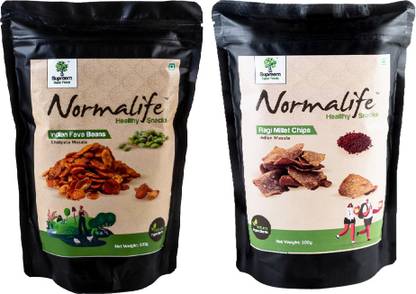 SSF Supreem Super Foods Supreem Super Foods Normalife™-Masala Snack& Ragi& MilletChips-100gms,Pack of 2