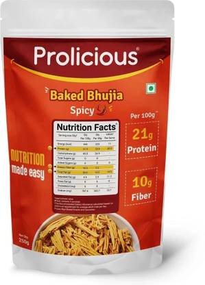 Prolicious Baked Bhujia | 10g Protein, High Fiber | Healthy Weight Loss Snack