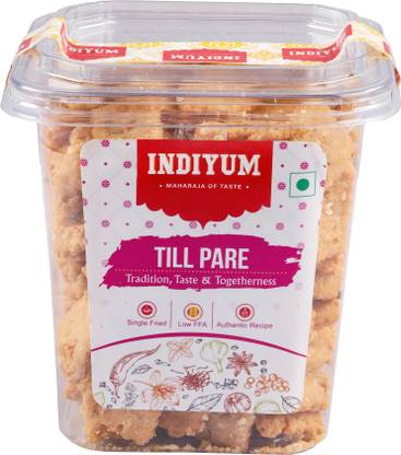 Indiyum Till Pare Traditional Indian Tea Time Snacks with Sesame Seeds BQ