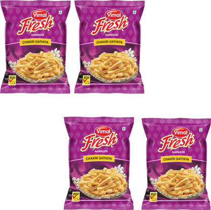 VIMAL Fresh Chakri Gathiya - Traditional Indian Snack, 400gm x 4 - Flavorful Treat