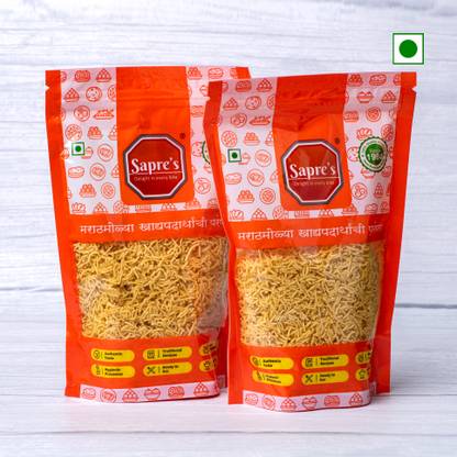 sapre's Yellow Shev | Barik Sev | Besan Sev | Crispy/Crunchy Salty Sev | Namkeen Bhujia