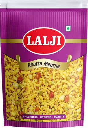 lalji Khatta Meetha 400Gm Bikaneri Namkeen Spicy and Crispy Healthy Snack