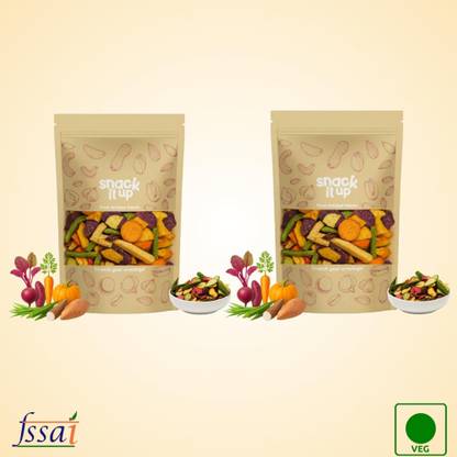 SNACK IT UP Healthy Vacuum Roasted Veggies Mix High Fiber | Low Calorie