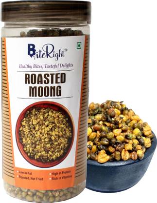 BiteRight Roasted Moong | High in Protein | Healthy Snack | Oil Free Snack | Diet Snack |