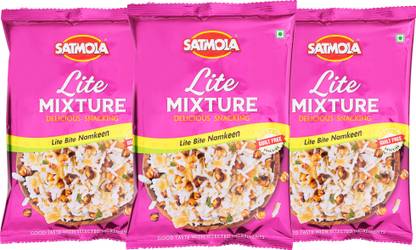 SATMOLA Lite Mix Healthy & Crunchy Namkeen – Pack of 3 (Each 160g)
