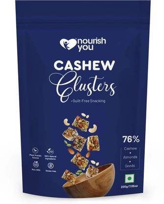 Nourish You Cashew Clusters with Almond | Pumpkin & Watermelon Kernels|Bites