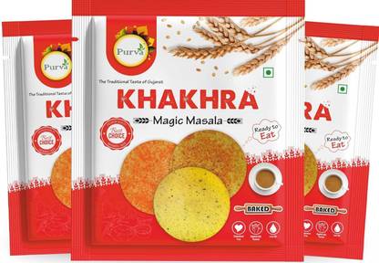Purva BITES Special Baked Magic Masala Khakhra Gujrati Indian Snacks