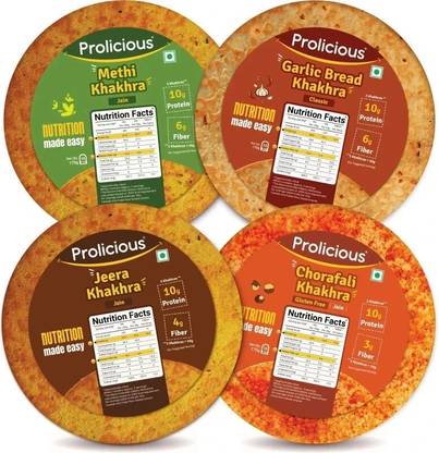 Prolicious Bestseller Khakhra Combo | High Protein & Fiber | No Palm Oil |Plant Based