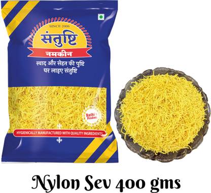 santushti namkeen NYLON SEV / CHAT PAPDI SEV, Thinnest, Crispy & Non Spicy