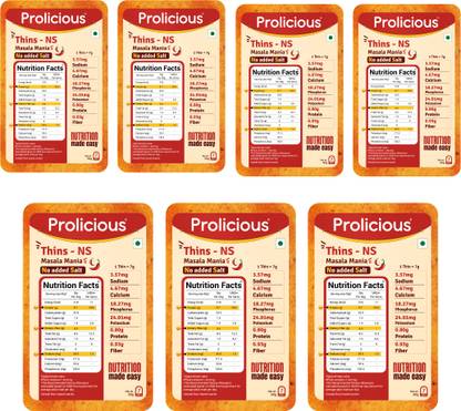 Prolicious Masala Mania Thins |No added salt | High Protien