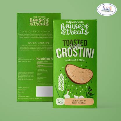 HyperFoods Toasted Garlic Crostin Snacks healthy snacks spicy snacks Tea Time Snack