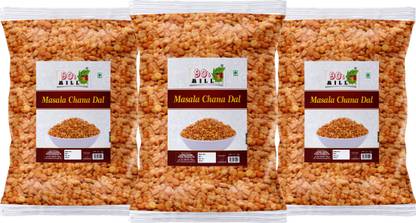 90's MILL Organic Masala Chana Dal Namkeen Fried Split Chana Dal Namkeen Snack-280g*3Pack