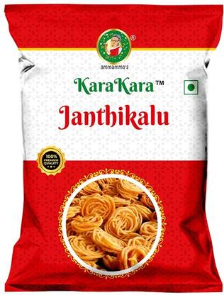 Ammamma's Jantikalu/Murukku Homemade Namkeen Indian Snacks with Real Butter