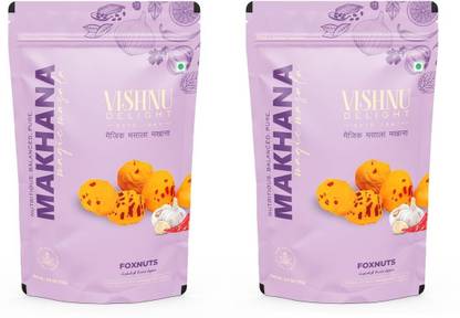 VISHNU DELIGHT Magic Masala Flavour Roasted Makhana Pouch - Healthy & Crunchy Snack|Gluten Free