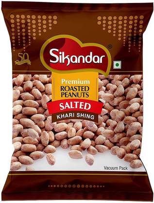 sikandar Roasted Peanuts with Husk - Khari Sing - 500g