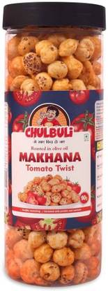ppchulbuli TOMATO Twist Makhana Roasted in Olive Oil Lotus Seeds(Makhana)