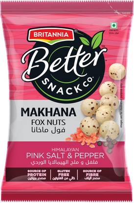 BRITANNIA Better Snack Co Makhana - Himalayan Pink Salt & Pepper