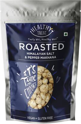 Healthy Treat Roasted Himalayan Salt & Black Pepper Makhana | Flavoured Healthy Makhana Snack
