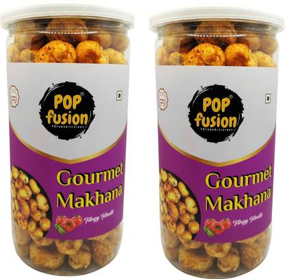 Popfusion Tangy Tomato Roasted & Flavoured Crunchy Ready To Eat Makhana Healthy Snacks