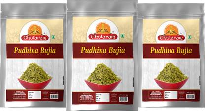 GHOTARAM Mewar Rajapuri Aloo Poodina Mint BhujiyaBhujia Alu BHUJIYA BHUJIA Sev-280g*3Pack