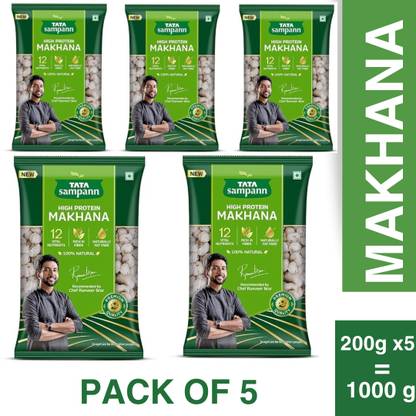 Tata Sampann High Protein Makhana-Premium Quality,Pack of 5x200g=
