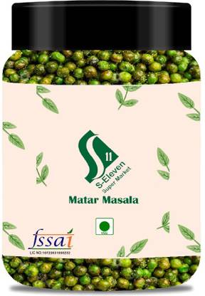 S Eleven Super Market Crispy Fried Green Masala Peas Jar/Vatana/Matar Namkeen