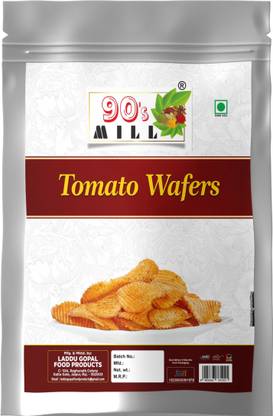 90's MILL Classic Tomato Cheese Potato Chip Aloo Chips Aloo Wafers Party Snacks-350g*1Pack
