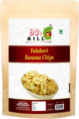 90's MILL Falahari FARALI Banana Chips Banana wafers Andhra Banana's Kela Chips-1Kg*1Pack