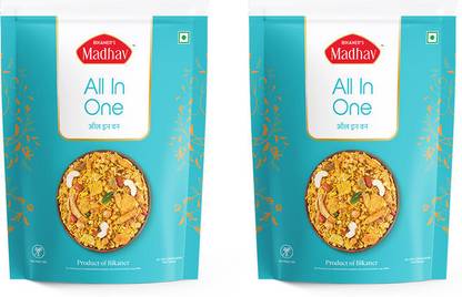 MADHAV All In One 800Gm (400Gm x 2) Handmade Namkeen with Kaju Inside