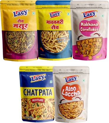 Lacy Five Different types of Namkeen