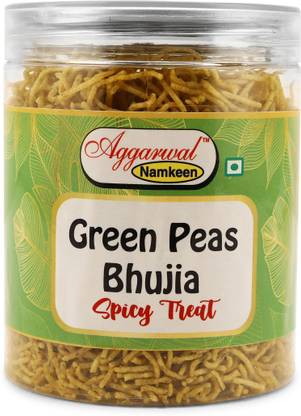 aggarwalnamkeen Green Peas Bhujiya (100g) – Crispy, Spicy, and Perfect for On-the-Go Snacks