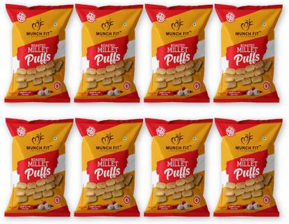 Munch Puffs Munch Fit Healthy & Roasted Millet Puffs | Chilli Garlic Price in India ...