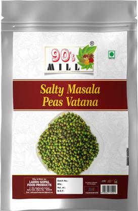 90's MILL Spicy Green Masala Peas Namkeen Snacks Masala Matar Sing Hara Matar-250g*1Pack
