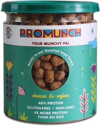 PROMUNCH Roasted Soya Snack | 48% Protein | Gluten-free | Ready-to-Eat | NON-GMO